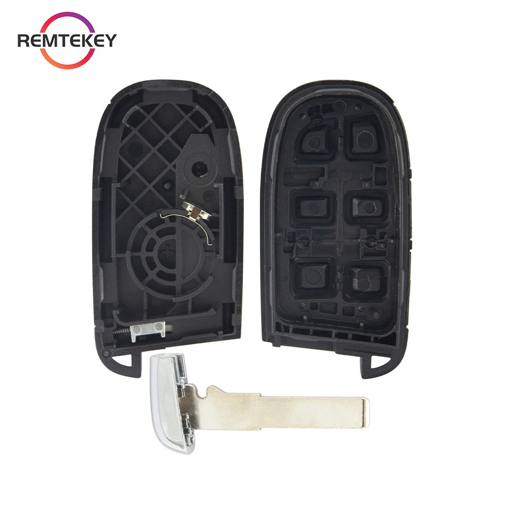 REMTEKEY Smart Remote Car Key Shell FCC M3N-40821302 Keyless Entry Fob Case for Jeep Renegade Compass SIP22Key Blade Uncut