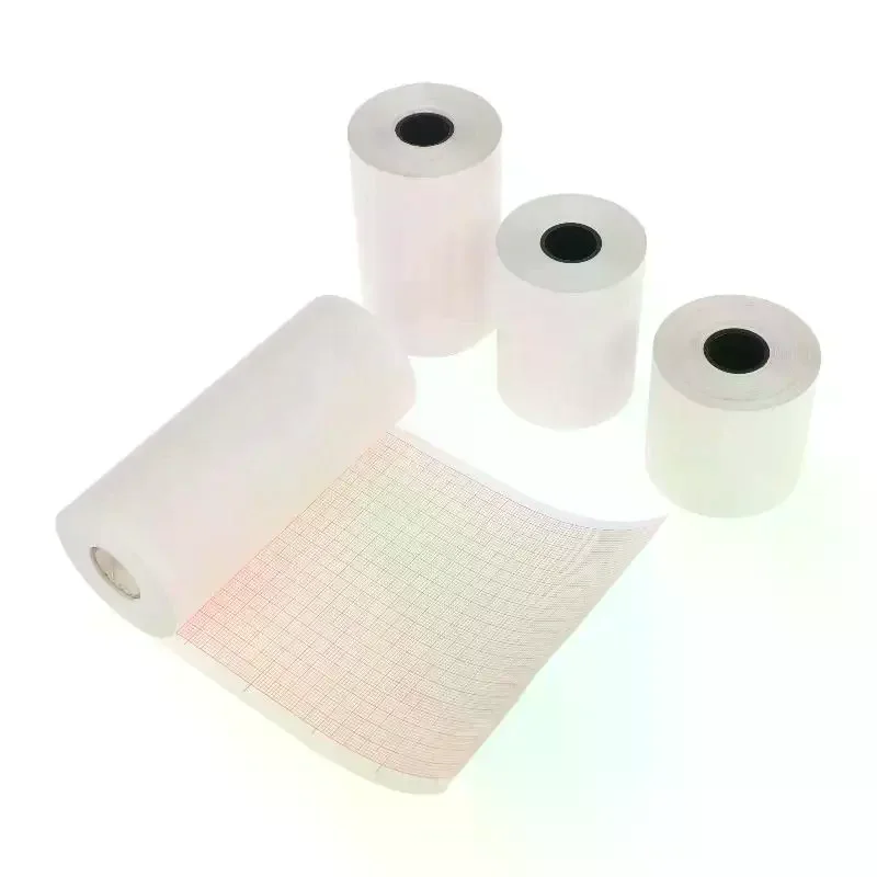 Printer Paper Thermal ECG Paper Clear Accurate Grid High Sensitivity For Hospital  Use 50/63/80/110mm Electrocardiograph