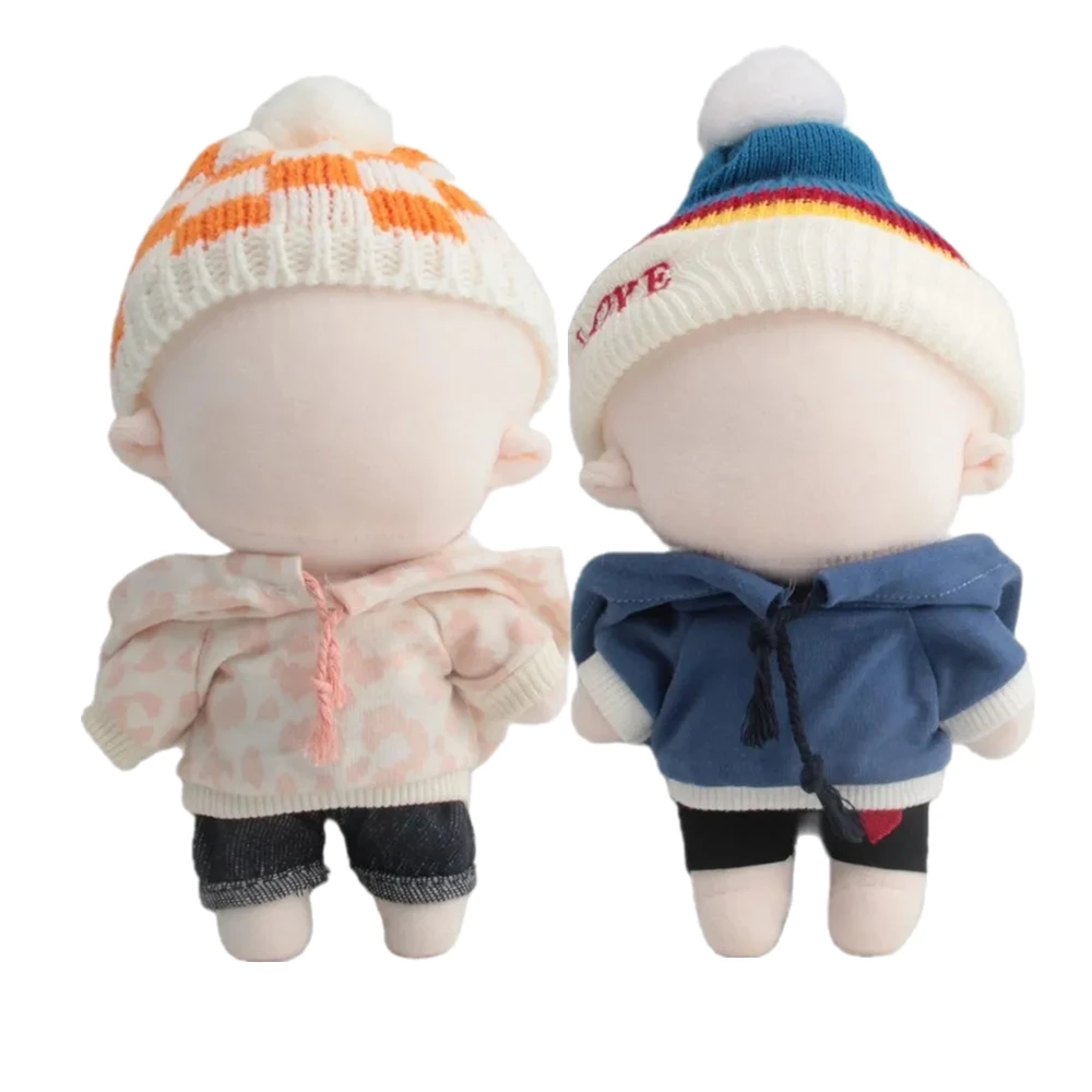 

Plush Toy Clothes For 20CM Idol Dolls Accessories 1/12 Doll Clothes Fashion Tops Hoodies Cute Coat Vest Overalls Dolls Gifts