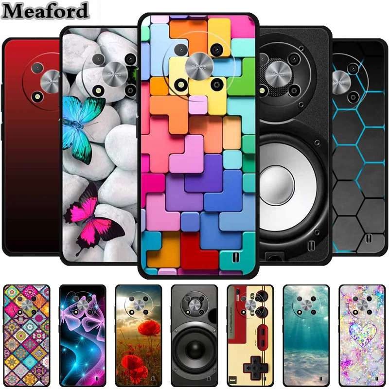 Case For ZTE Blade A73 5G Luxury Soft Silicone TPU Phone Cover For ZTE Blade A73 5G 7160N Cartoon Protective Flowers New Fundas