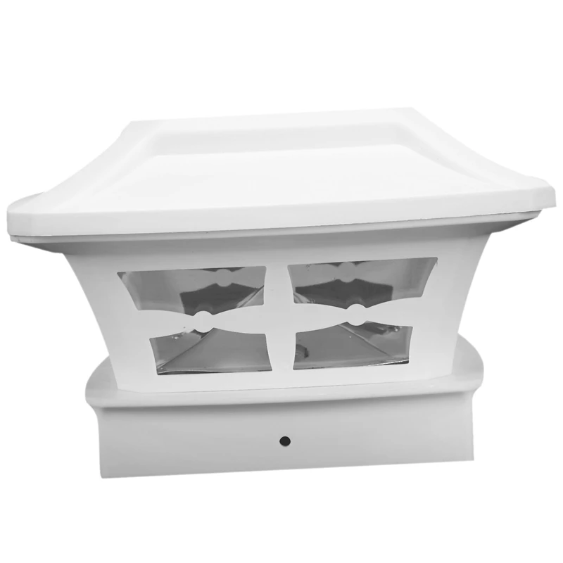 Solar Post Cap Luzes LED, 2 Modos de Iluminação, Baralho Cerca, Branco Quente, 4x4 Postes De Madeira, Decoração do Jardim, 2X