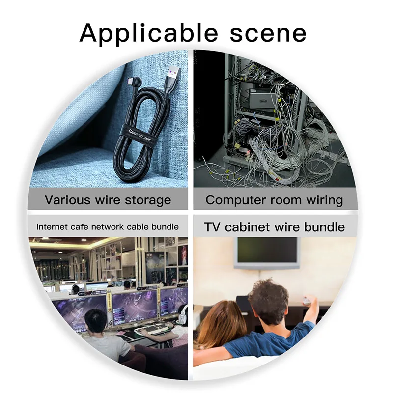 Baseus – organisateur de câbles pour téléphone, écouteurs, gestion de câbles USB, enrouleur de câbles, support de Protection pour fils