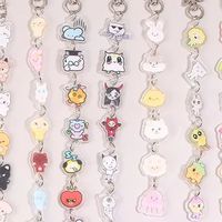 Korean RIZZE NEWJEANS ZB1 BABYMONSTER Cartoon Acrylic Keyring Fashion Kpop Keychain Bag Pendant Key Hanging Decoration Fans Gift