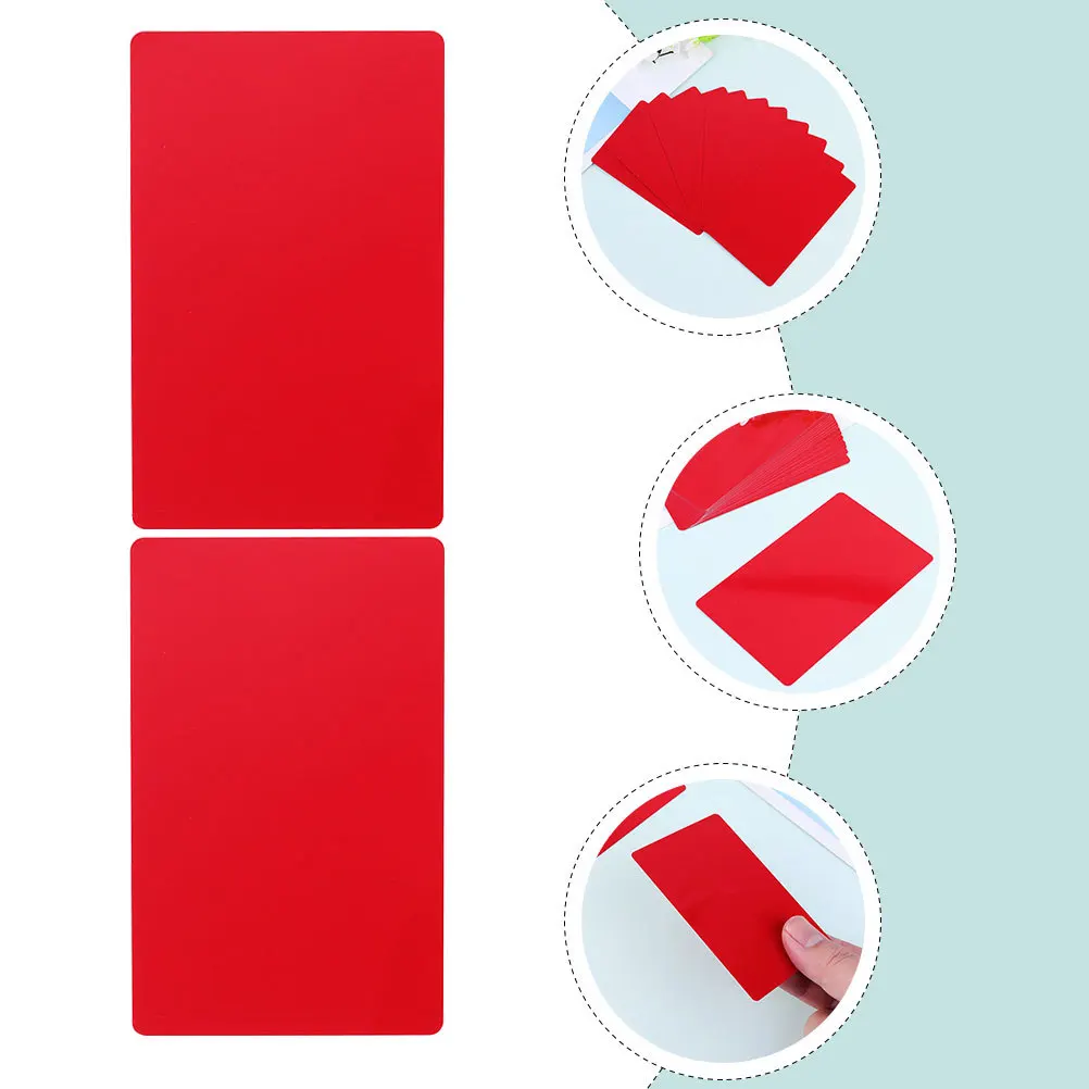 

100Pcs Aluminum Business Cards DIY Metal Name Cards Blank High Strength Corrosion Resistant for Printing Membership Plate Sheet