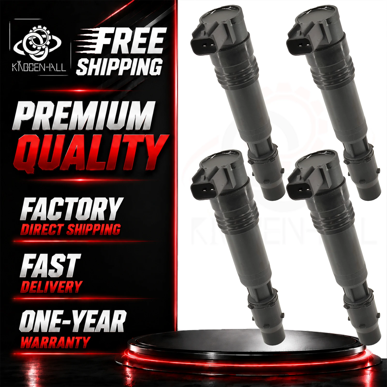 4pcs 129700-3881 Ignition Coil Stick Compatible With Honda CBR600F4 CBR600F4i 600cc 1999-2006 30700-MBW-611