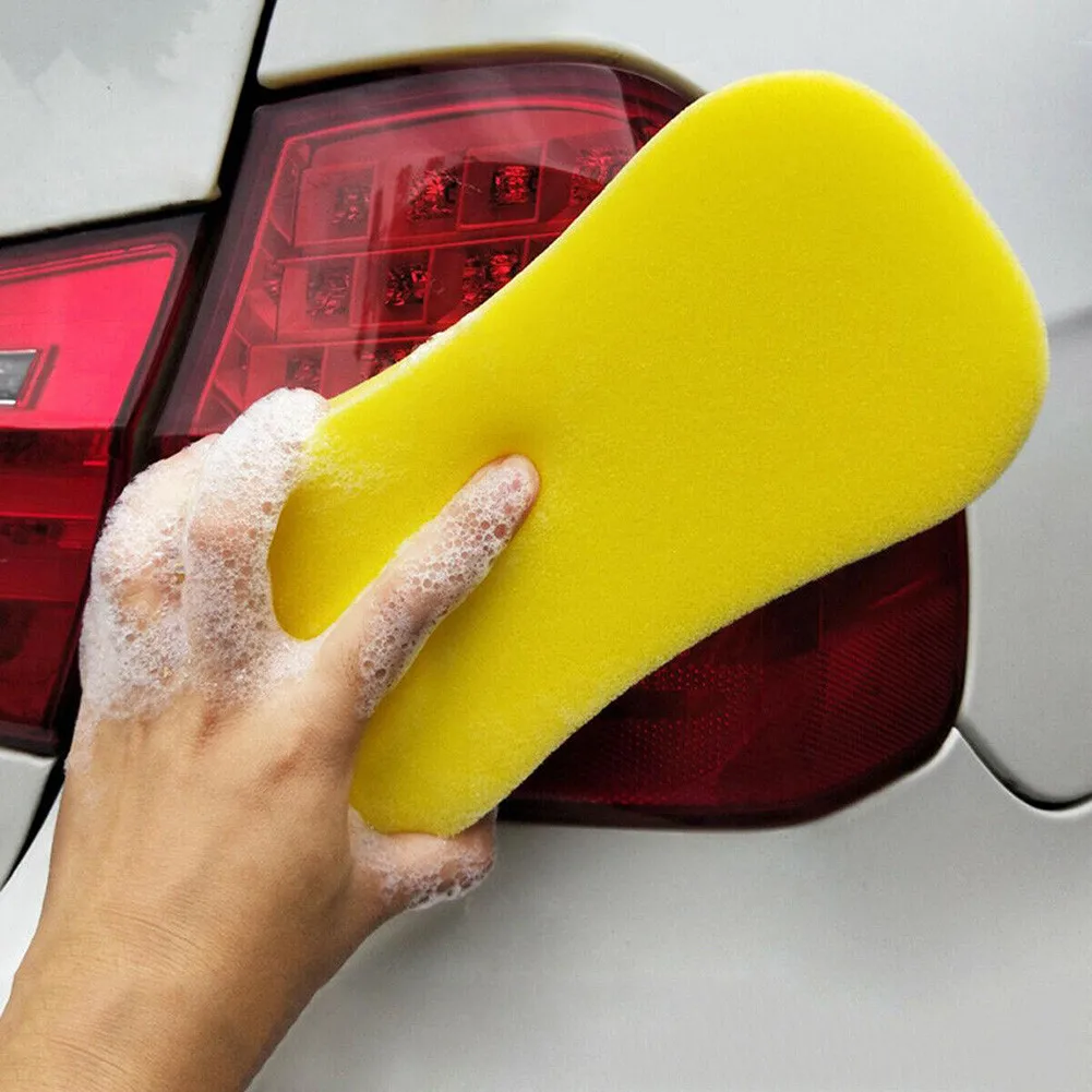 Car Cleaning Sponge Large Jumbo Sponge Car Auto Washing Sponge Pad Wax Polishing Car Cleaning Cloth Yellow Car Cleaner Tools