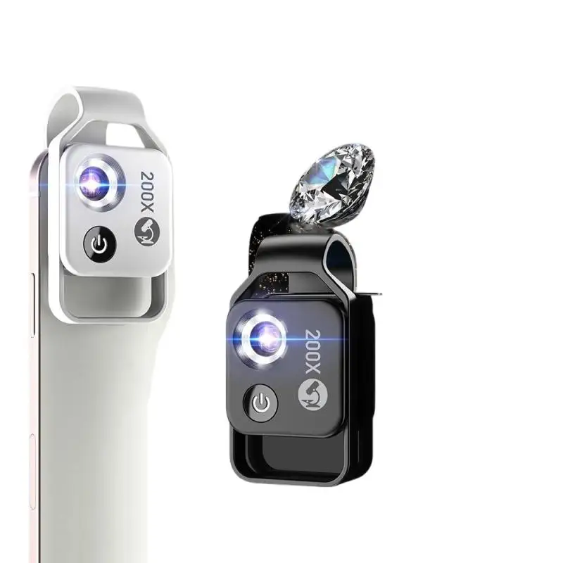 APEXEL MS002 200X Professional Phone Microscope Lens With Phone Clip For Plant Insect Hair Observation Jewelry Jade Appraisal