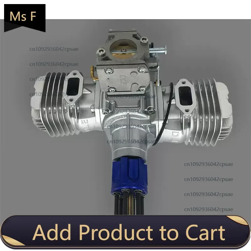 DLE130 model engine two-cylinder two-stroke natural air-cooled hand start 130CC displacement
