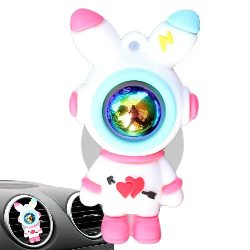 Car Vent Air Freshener Cute Rabbit Ear Astronaut Car Fresheners Vent Clips Odor Fighter Automotive Fragrance Decoration For Car