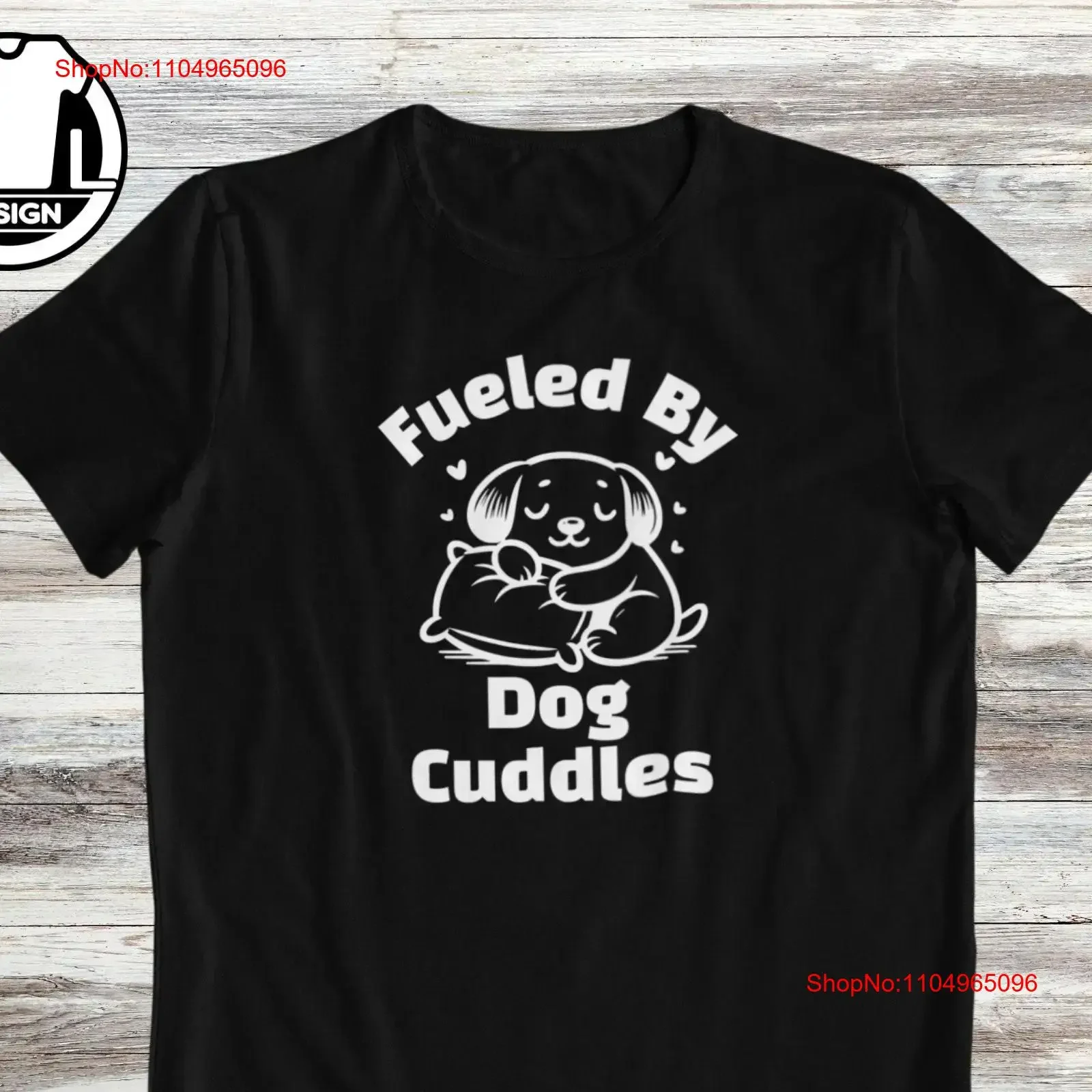 

Dogs owner shirt fueled by dog cuddles funny gift for lover T mom cute puppy vintage Washed Stretched Breathable Unisex Casual