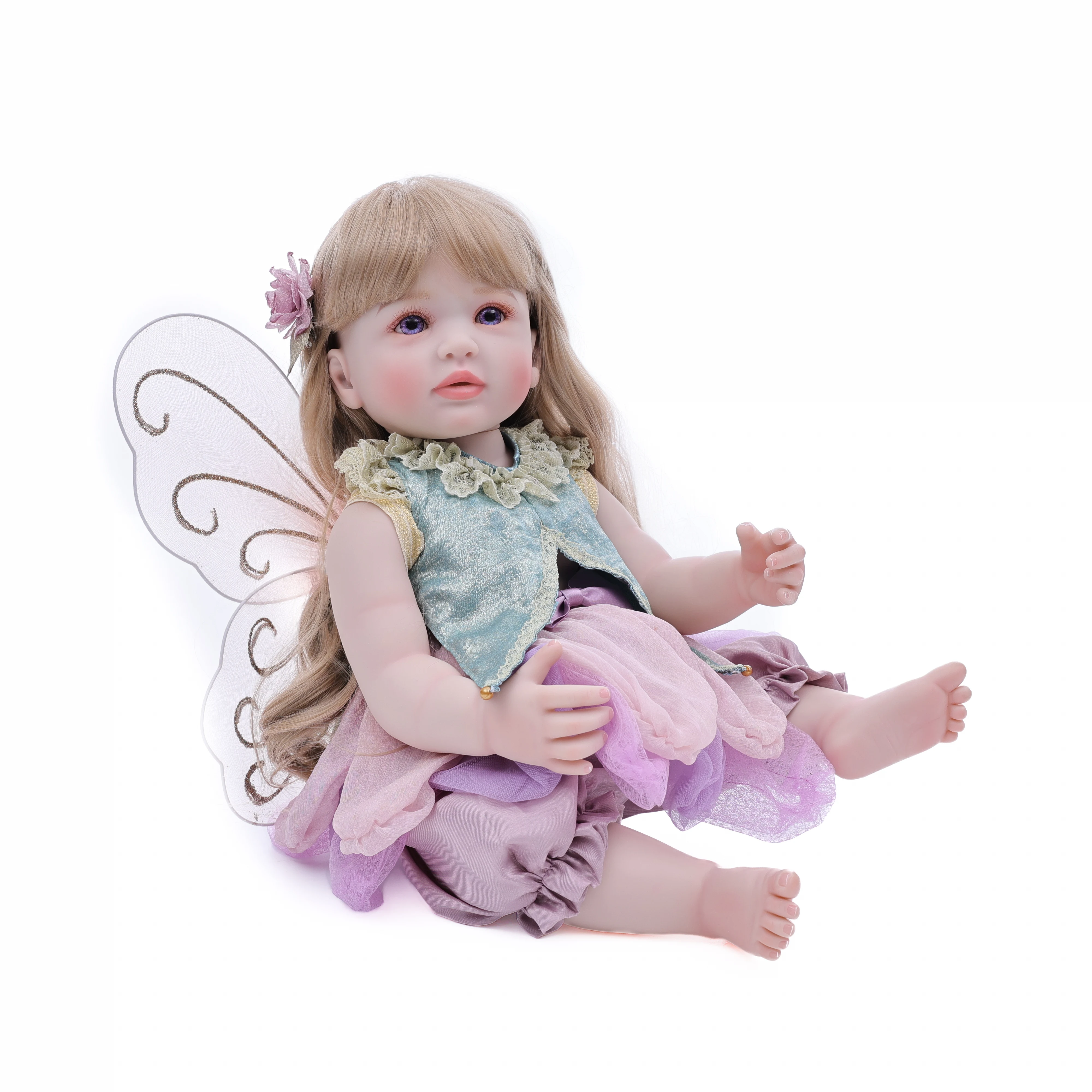 Cloveray 55 cm Poppenkleertjes Marionet Pop Jumpsuit Geschikt 22 Inch Pop Vlinder Fee Reborn Babypop Accessoires Dress-up Game