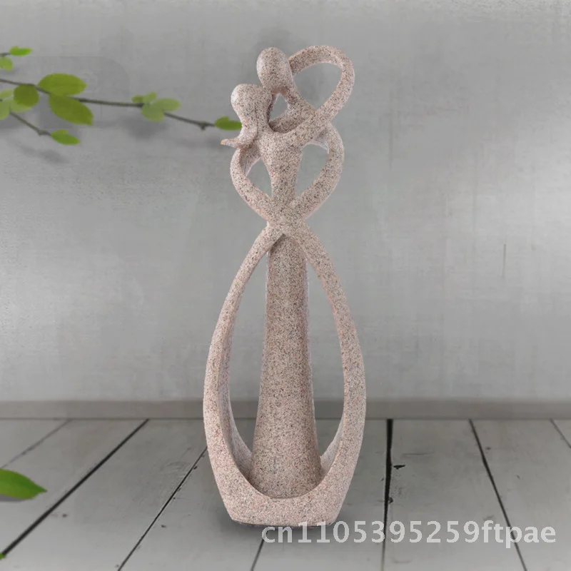 Abstract Characters Resin Crafts Ornaments Creative Sandstone Art Home Decor Wedding Festival Gift
