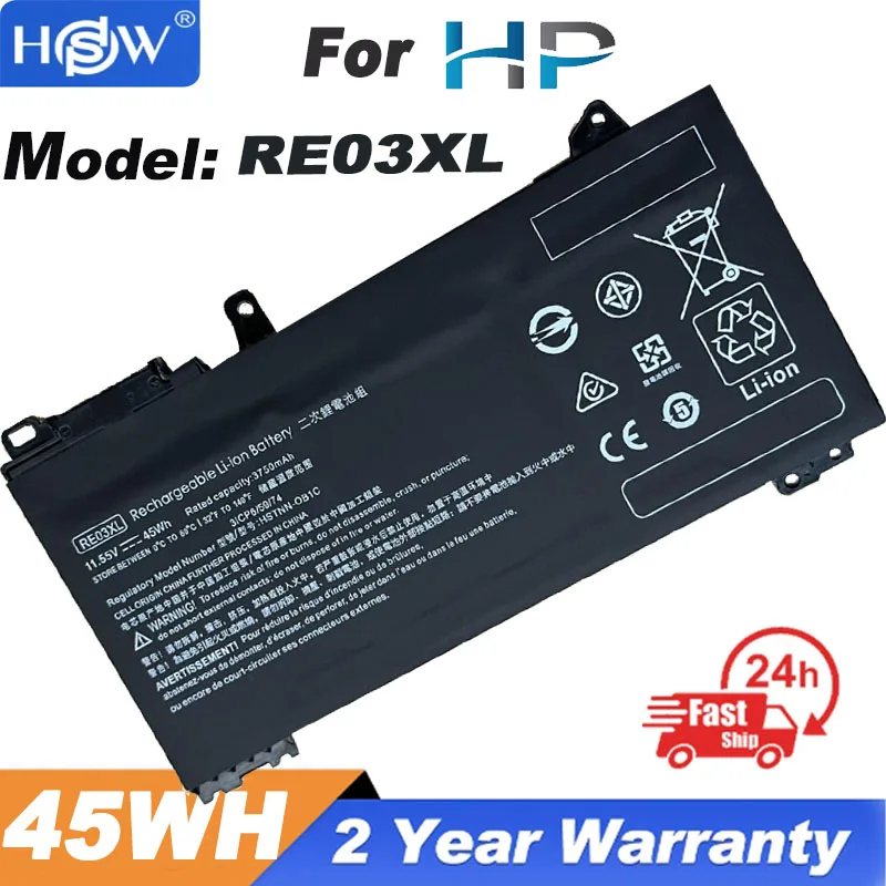 RE03XL New Laptop Battery For HP ProBook 430 440 445 450 455 455R G6 455 G7 HSN-Q25C HSTNN-DB9N HSTNN-UB7R L32407-2B1/2C1