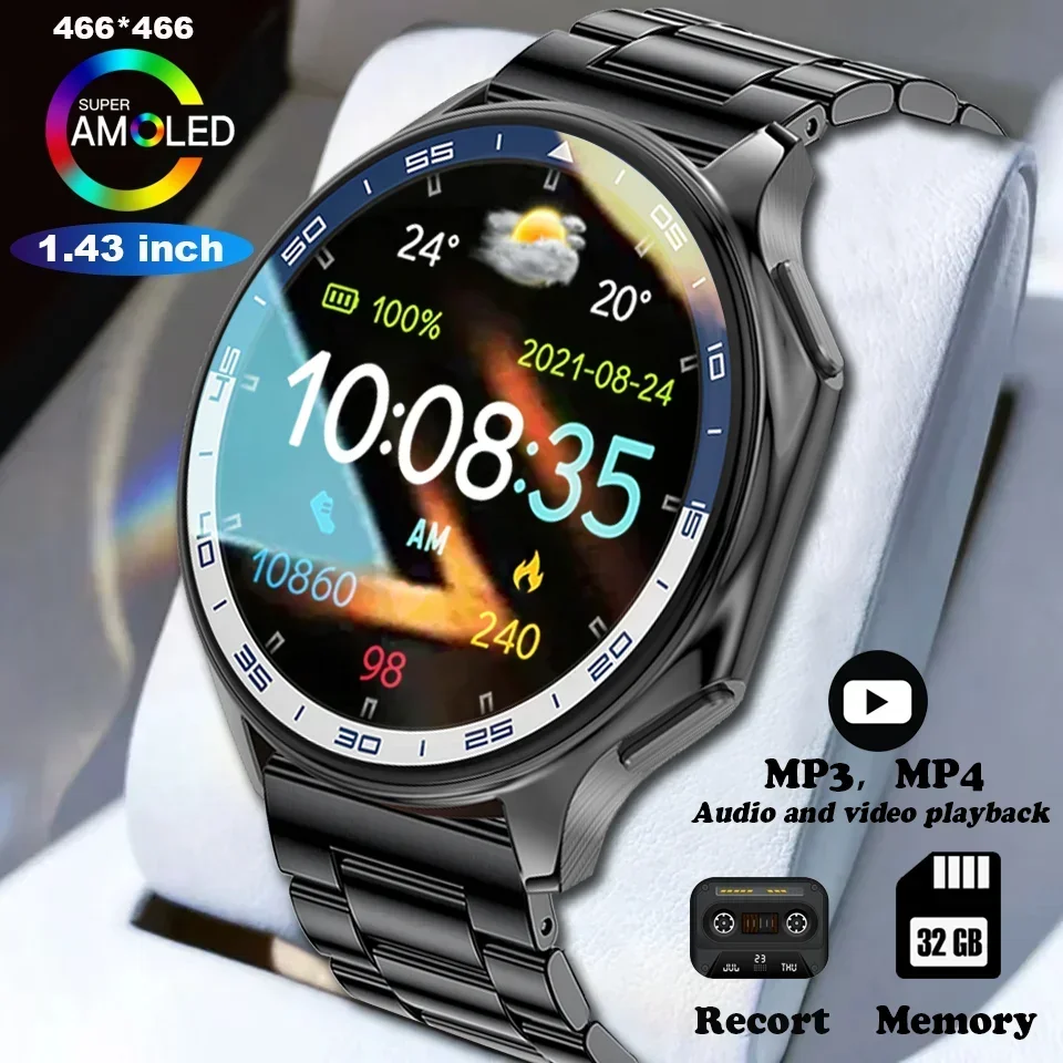 

MAOYUAN New OPPO Men Smart Watch X 4G Memory Music Video 5.3 Bluetooth Call IP68 Waterproof AMOLED Smartwatch reloj hombre