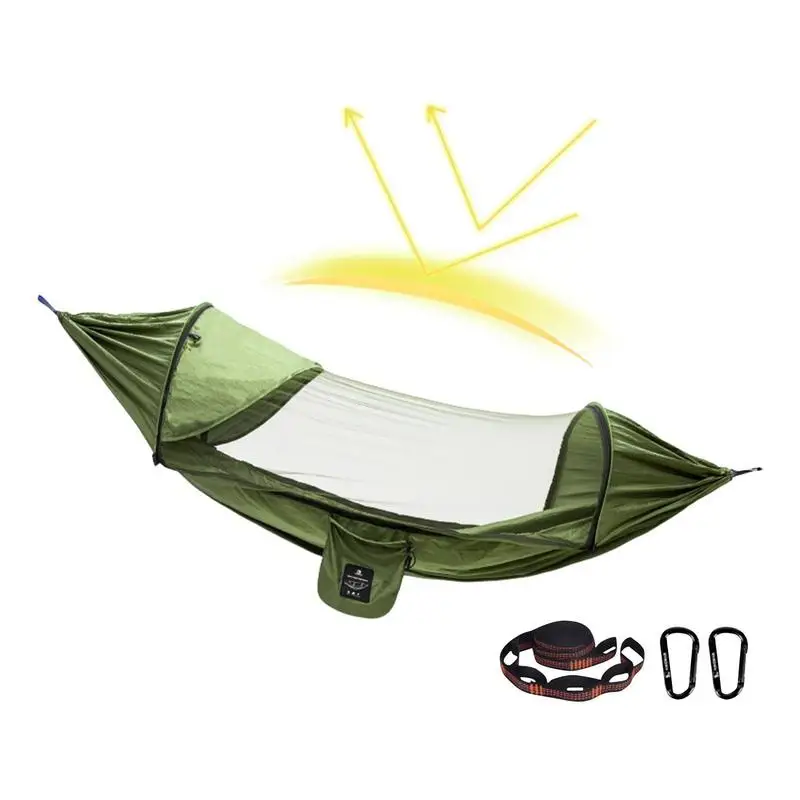 

Tent Hammock Hammock Bed With Net Sun Visors Essential Camping Gear Hammock Bed D-Shaped Alloy Carabiner Sun Visors Hammock