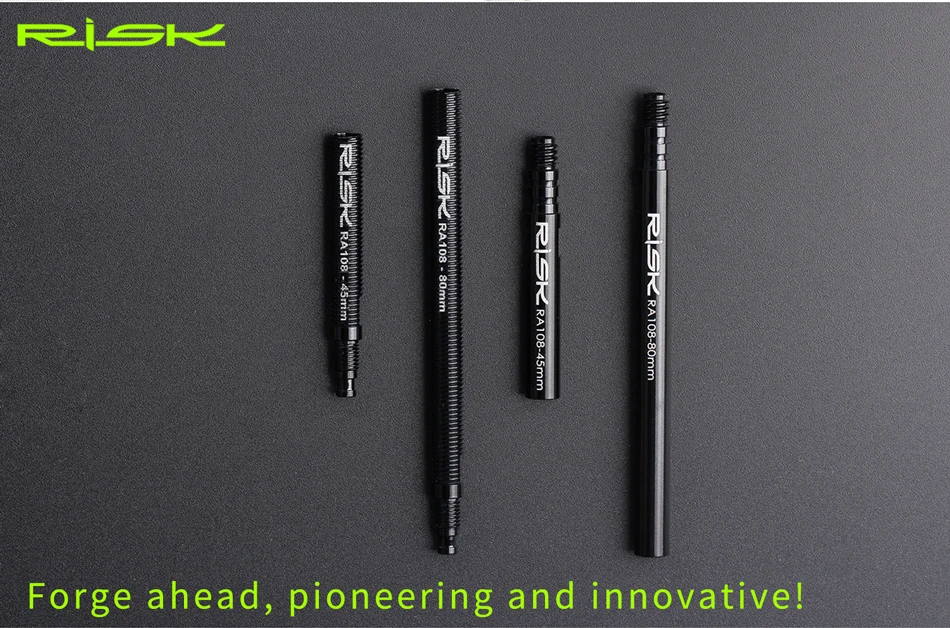 2PCS RISIKO Bike Fahrrad Innenrohr Presta Ventil Extender Verlängerung 45mm/80mm Integrierte Abnehmbare Mit Core schlüssel RA108 – Detail 7