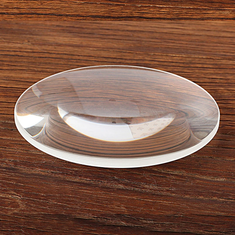 Optical White Glass Double Convex Lens Diameter 30mm10X 36mm8x 40mm8x 50mm6x 110mm5x Magnifier Projector