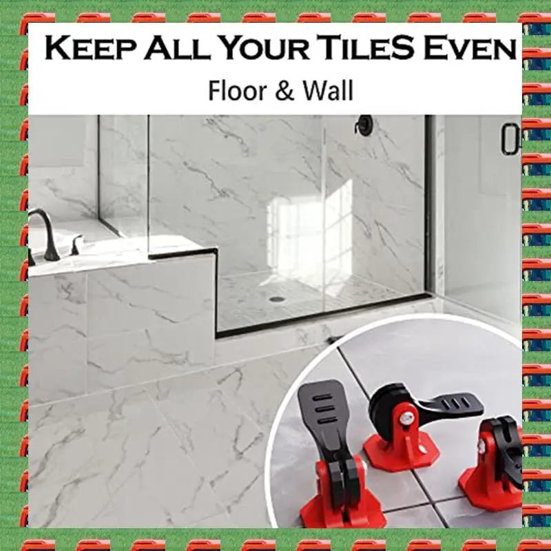 

100Piece Tile Tools For Leveling Installation, Reusable Tile Leveling System Tile Spacers