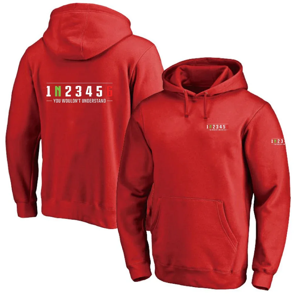 Pengendara sepeda motor 1n23456, Sweatshirt Hoodie bercetak modis baru musim gugur dan musim dingin Harajuku tetap hangat