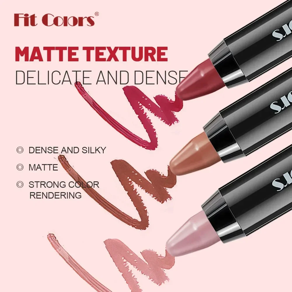 Matbruine Lip Liner Potlood Lip Contouren Duurzame Waterdichte Lippenstift Krijtpigmenten Hydraterende Lippenbalsem Cosmetica