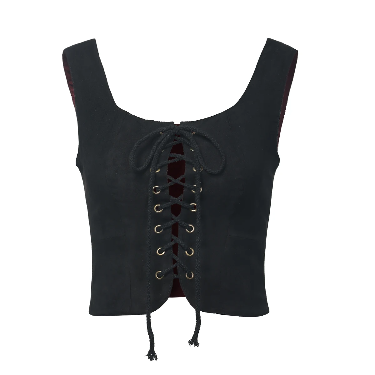 Pirate Corset Vest Steampunk Waistcoat for Women Halloween Medieval Cosplay Tops