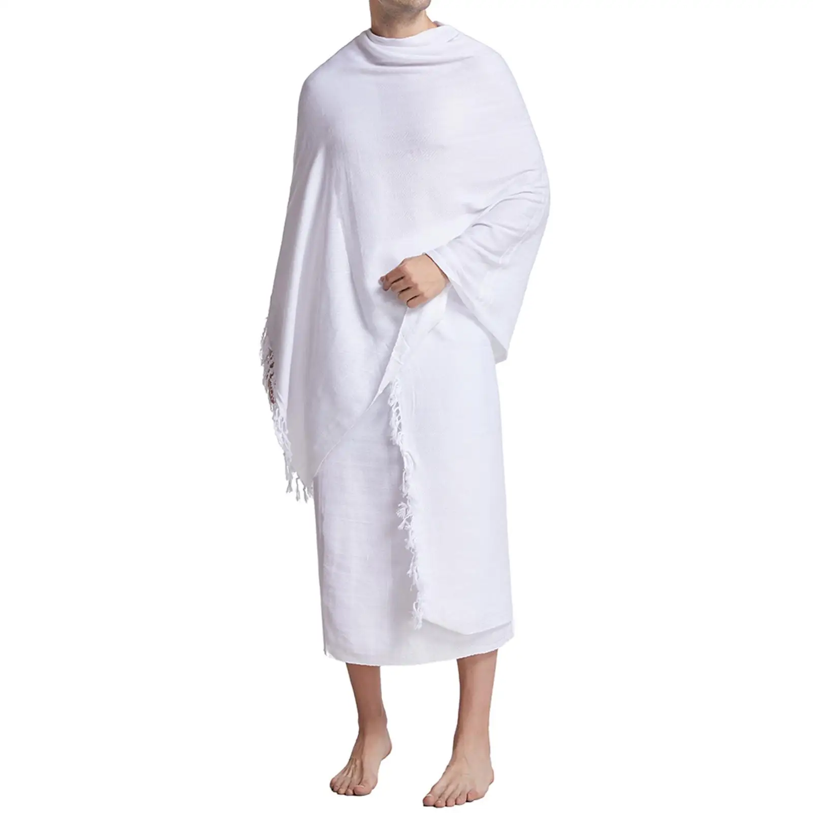 2pcs Muslim Hajj Towel Elegant Soft Breathable Lightweight Hajj Ehram Gift Suitable for Any Season Every Outfit Any Occasion