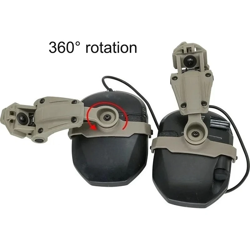 Adaptador de riel para casco ARC, electrónica de tiro, orejera, accesorio para auriculares tácticos Walker's Razor