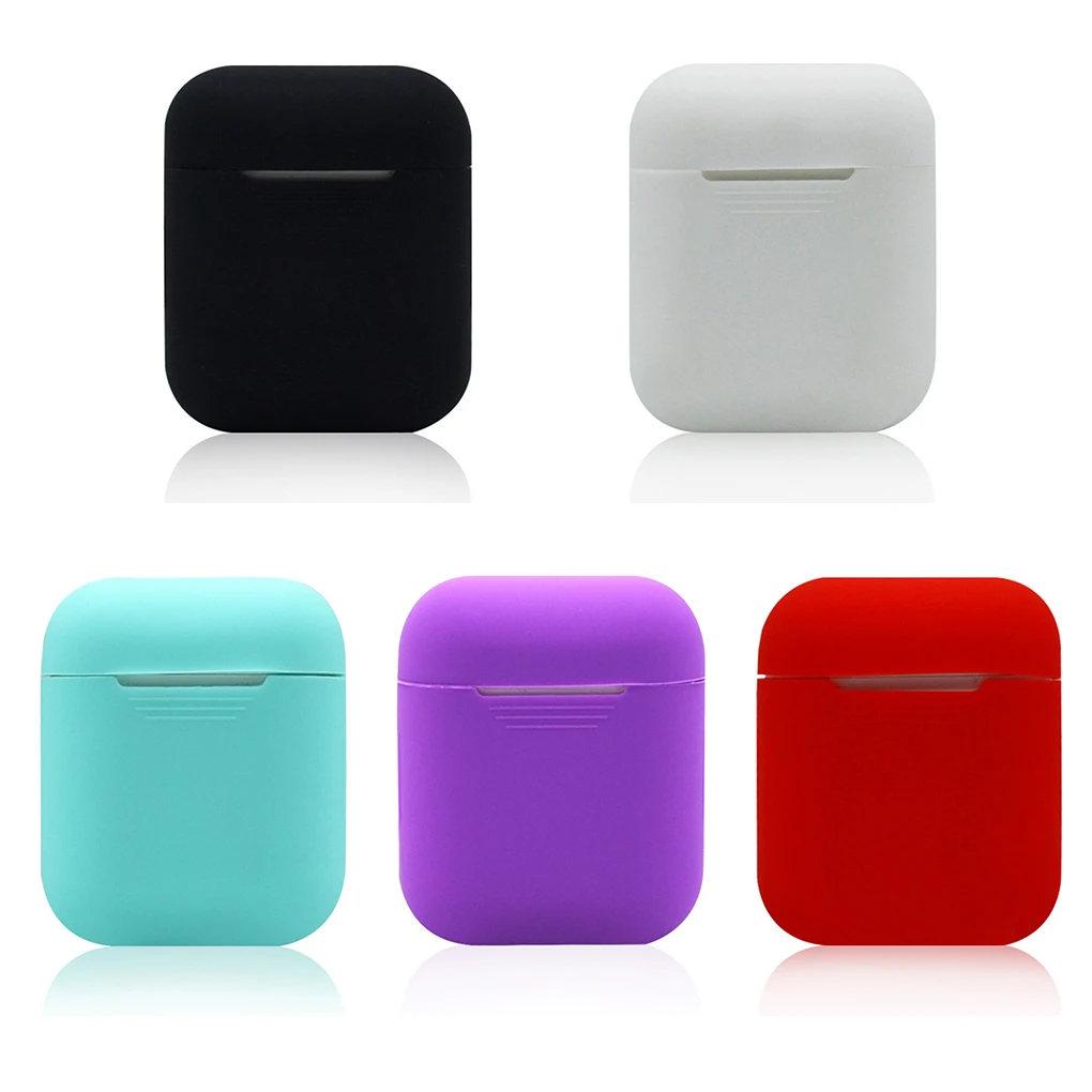 Silicone Bluetooth Wireless Earphone Case Shockproof Charging Box Protective Cover Replacement for Airpods