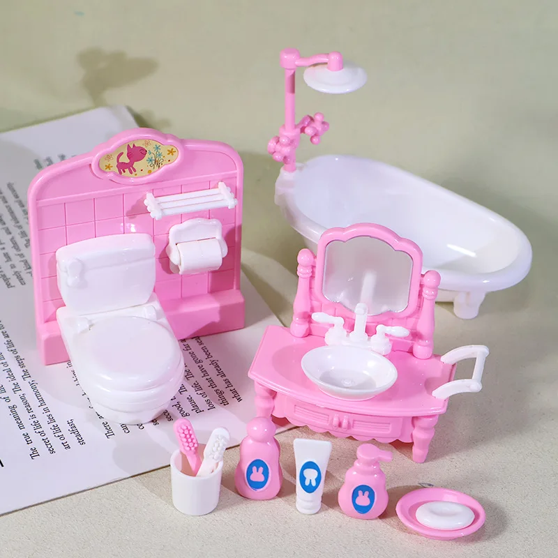 Best Miniature Bathtub Washstand Shower Gel Bathroom Model Ornament diyHandmade Bathroom Accessories