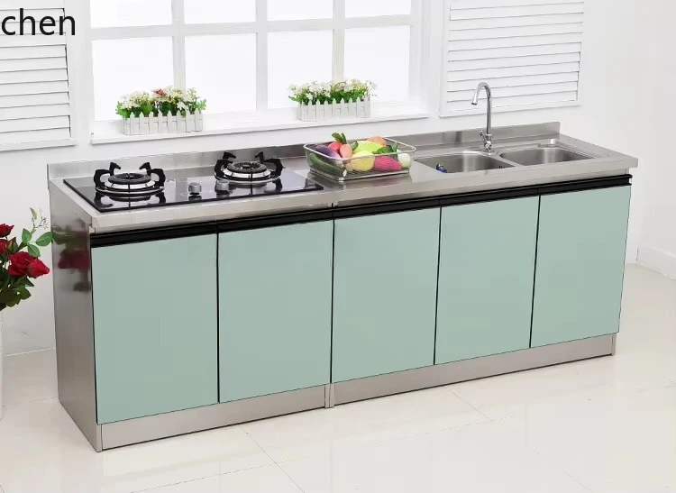 GZ-8 Stainless Steel Kitchen Cabinet Kitchen Bowl Cabinet Stove Top Overall Storage Sink Cabinet