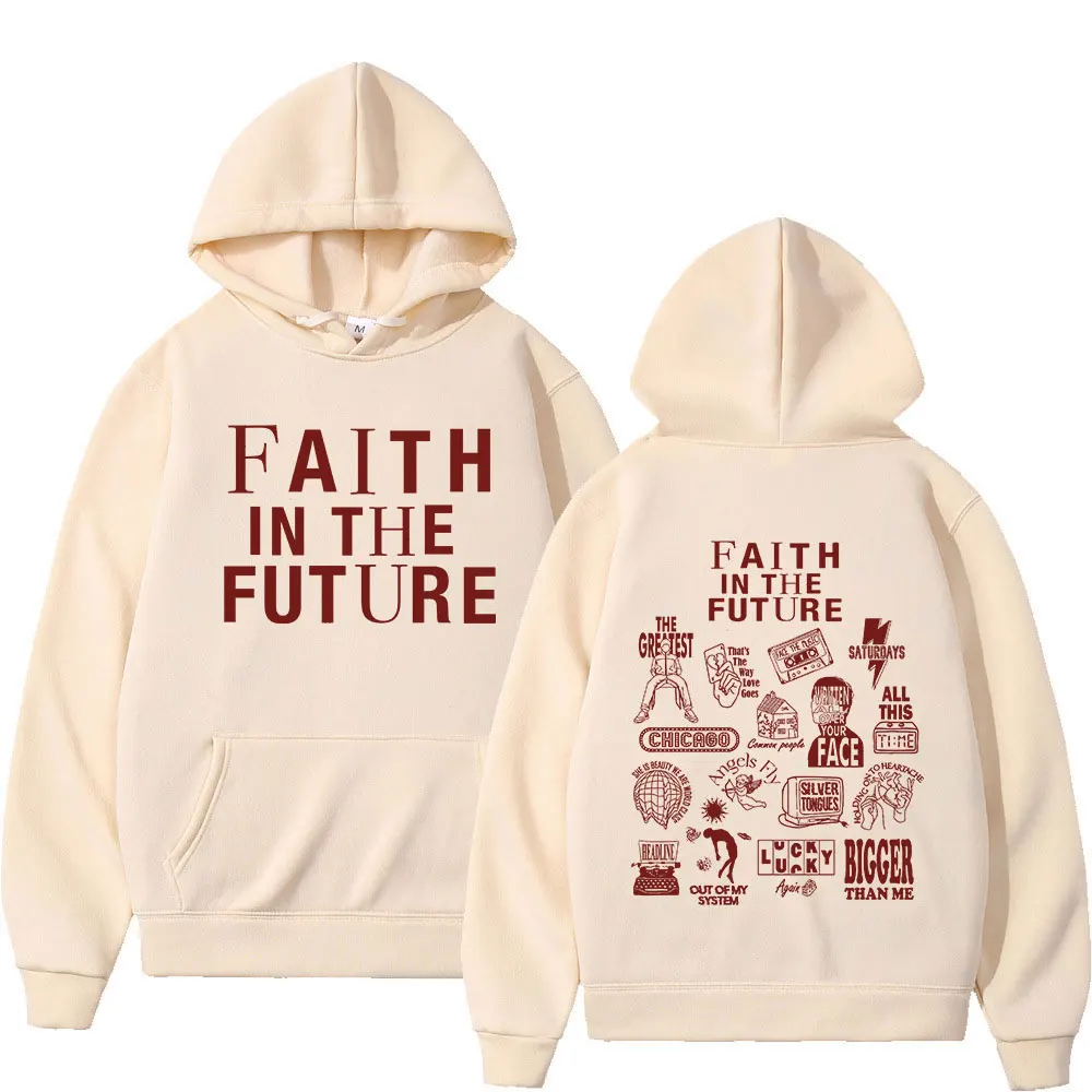 Faith in The Future 2024 Tour Concert Hoodie Men Fashion Vintage Hooded Sweatshirts Harajuku Aesthetic Oversized Hoodies Unisex