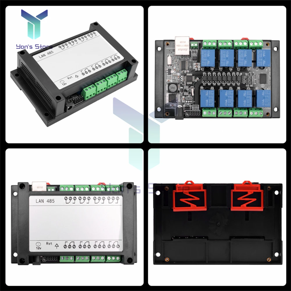 Imagem -02 - Ethernet Rj45 Tcp ip Web Placa de Controle Remoto com Canais Relé Integrado 250vac Lan 485 Controlador Rede Nc1000