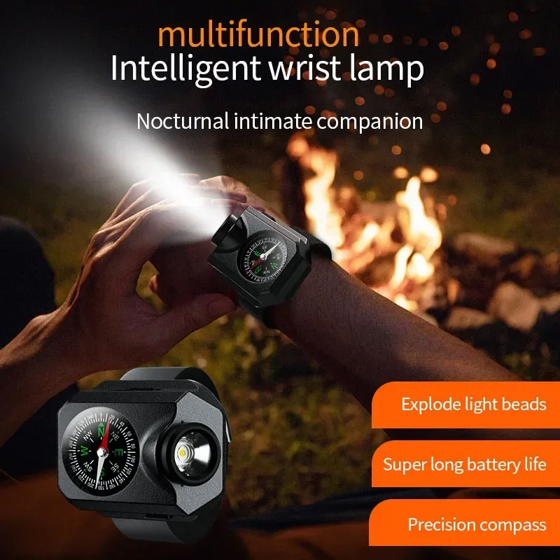 Nuovo campeggio all'aperto XPG luce da polso fauna selvatica sopravvivenza arrampicata avventura bussola orologio LED luce da corsa