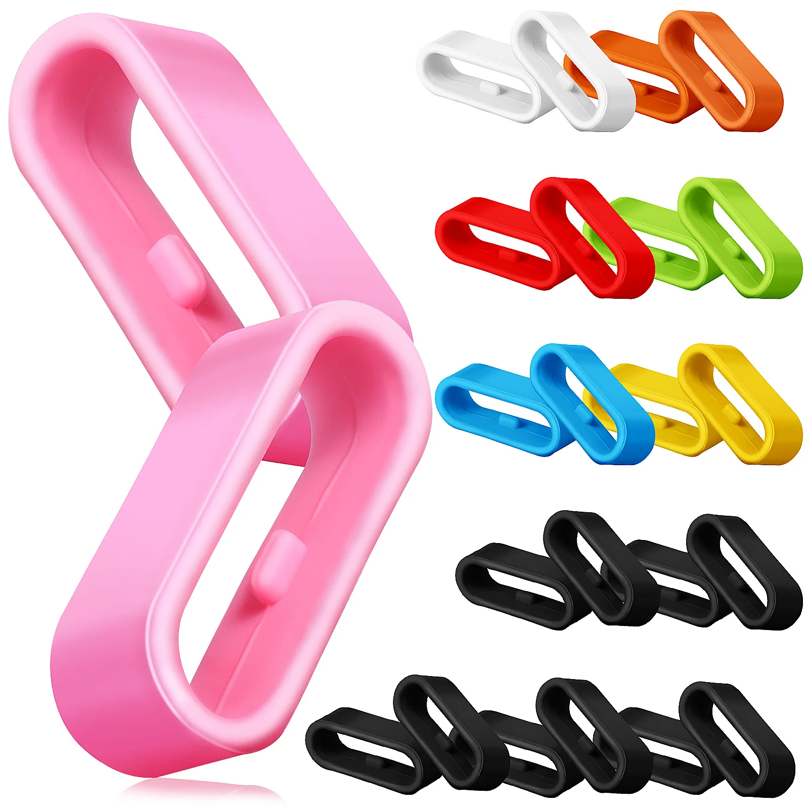 24 Pcs Strap Loop Watch Band Loops Portable Hoops Component Wear-resistant Parts Silica Gel Silicone