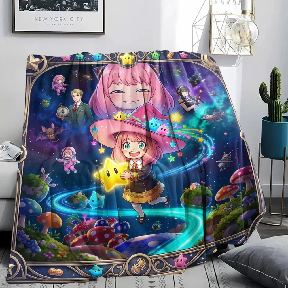 Anya Forger Comfortable Print Cozy Warm Flannel Blanket for Bedroom Chair Picnic Home Sofa Use.-TING