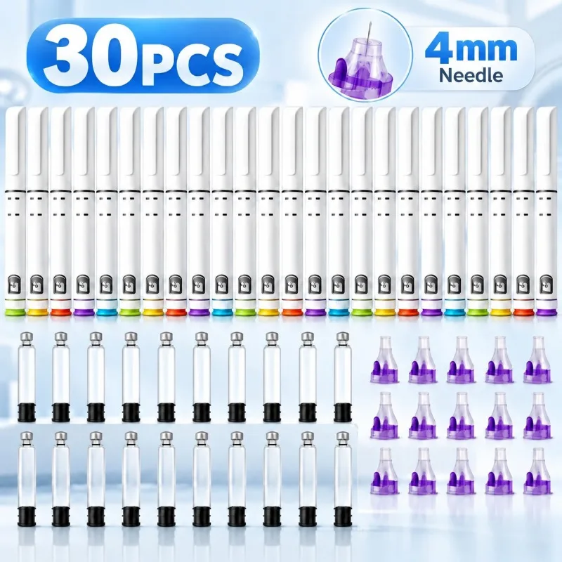 Disposable Adjustable Dose Insulin Peptide Injector Pen 10 Colors Available 3ml Cartridge 4mm Pen Tip Precise Volume Control