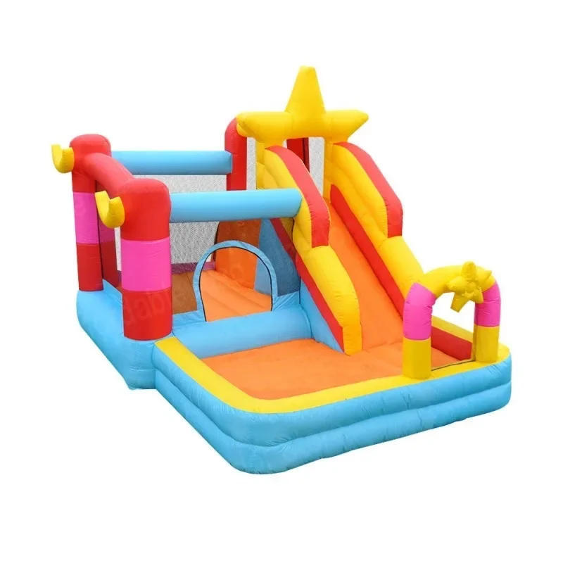 Colorful star bounce indoor outdoor kid toy park grassland park inflatable bounce house inflatable jumping trampoline castle