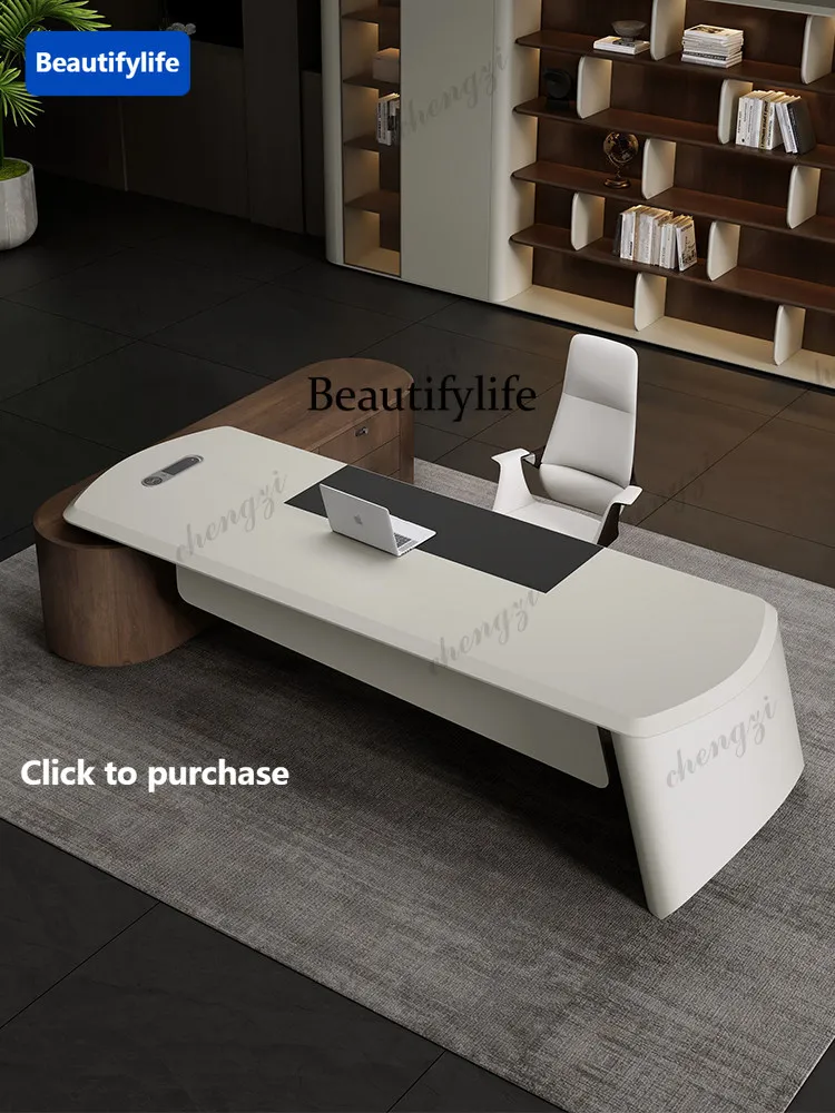 New model, chairperson's office boss's desk light luxury high-end single president's desk combination