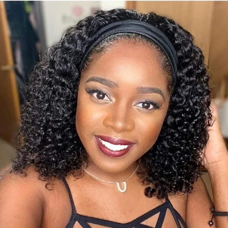 

European and American long curly hair Ice Ribbon wig female headband wigs chemical fiber wig headgear