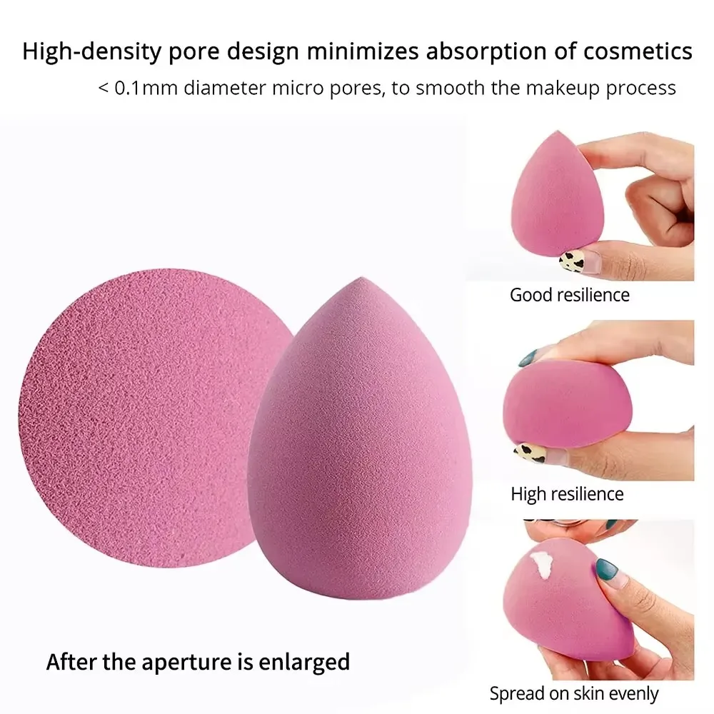 4pcs Professional Beauty Eggs Cosmetic Sponge Powder Puffs Applicator Concealer Foundation Dry Wet Use Face Puff Makeup Tools