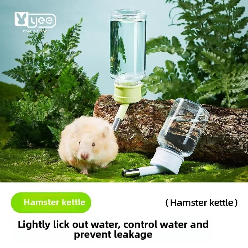 

YEE Hamster Water Bottle Leak-Proof Cage-Mounted&Free-Standing-Rolling Ball Sipper with Bracket for Syrian Dwarf Gerbils