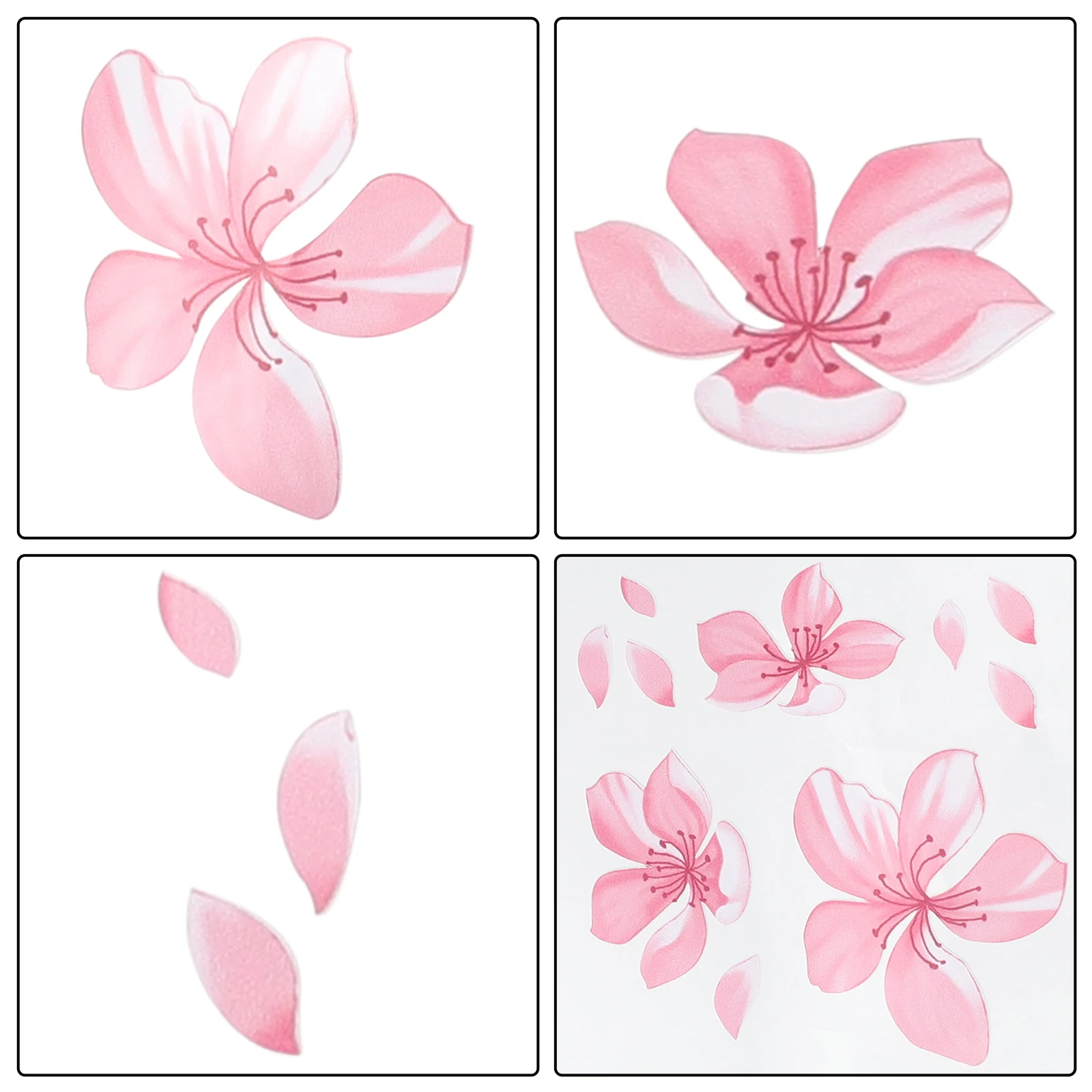 

Decal Car Sticker Tape Decor Ornament Decoration Sticker Auto Blossom Vinyl Body Waterproof Windshield Car Flower