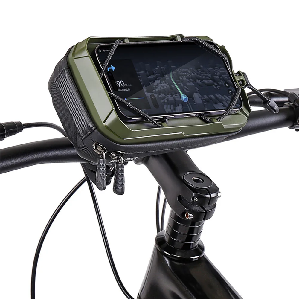 360 °   Rotierende Fahrradtasche, geeignet für 6,1 "-6,8" Handys, mit Regenschutz, Schnellverschluss, reflektierendem LOGO
