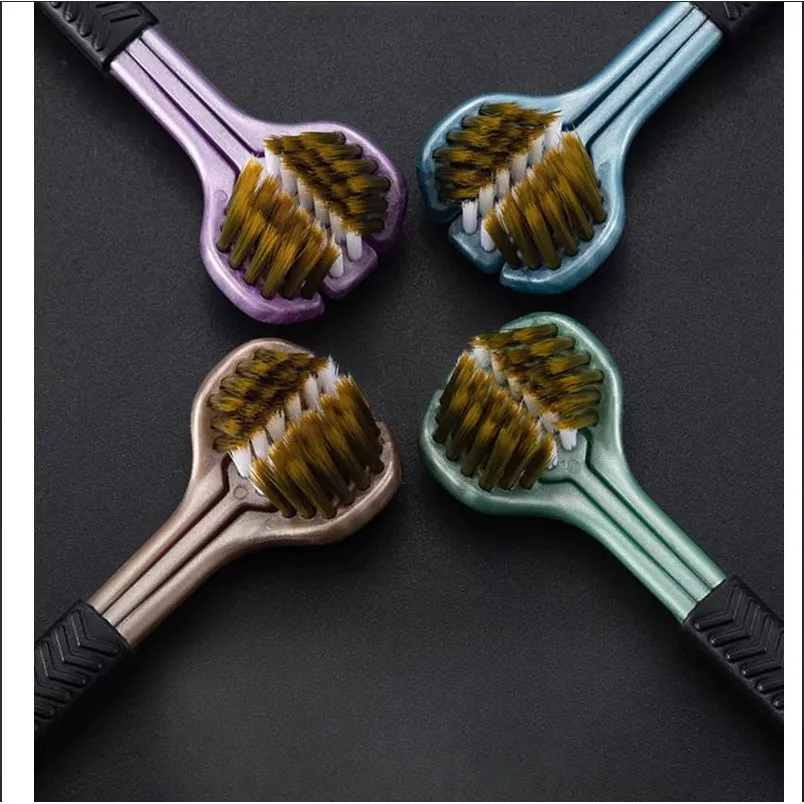 فرشاة أسنان منزلية ذات ثلاثة جوانب، فرشاة أسنان ذات شعيرات ناعمة، فرشاة تنظيف الفم #5