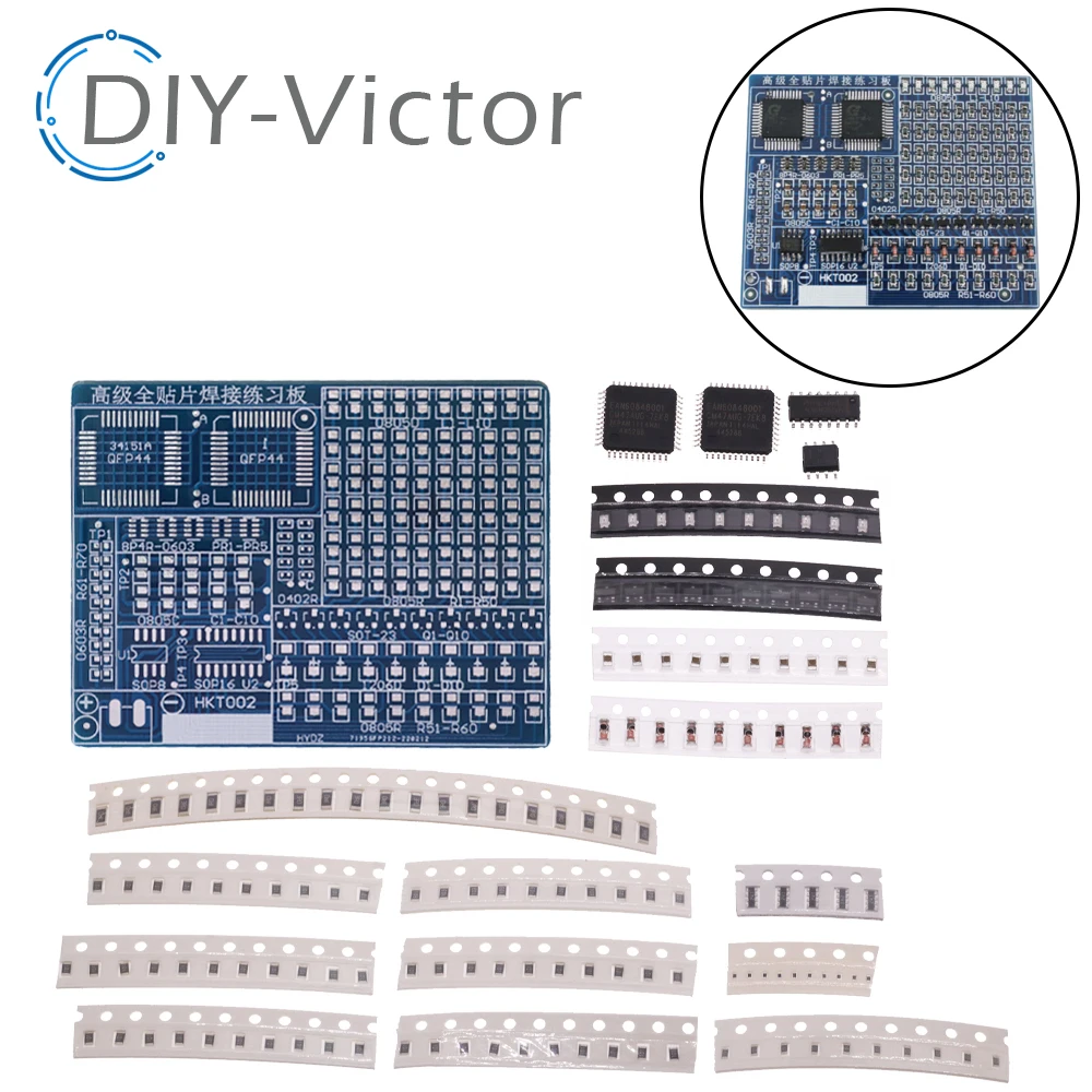 

SMD NE555 CD4017 Rotating Flashing LED Components SMT LQFP44 Soldering Practice Board Electronic Circuit Training Suite DIY Kit