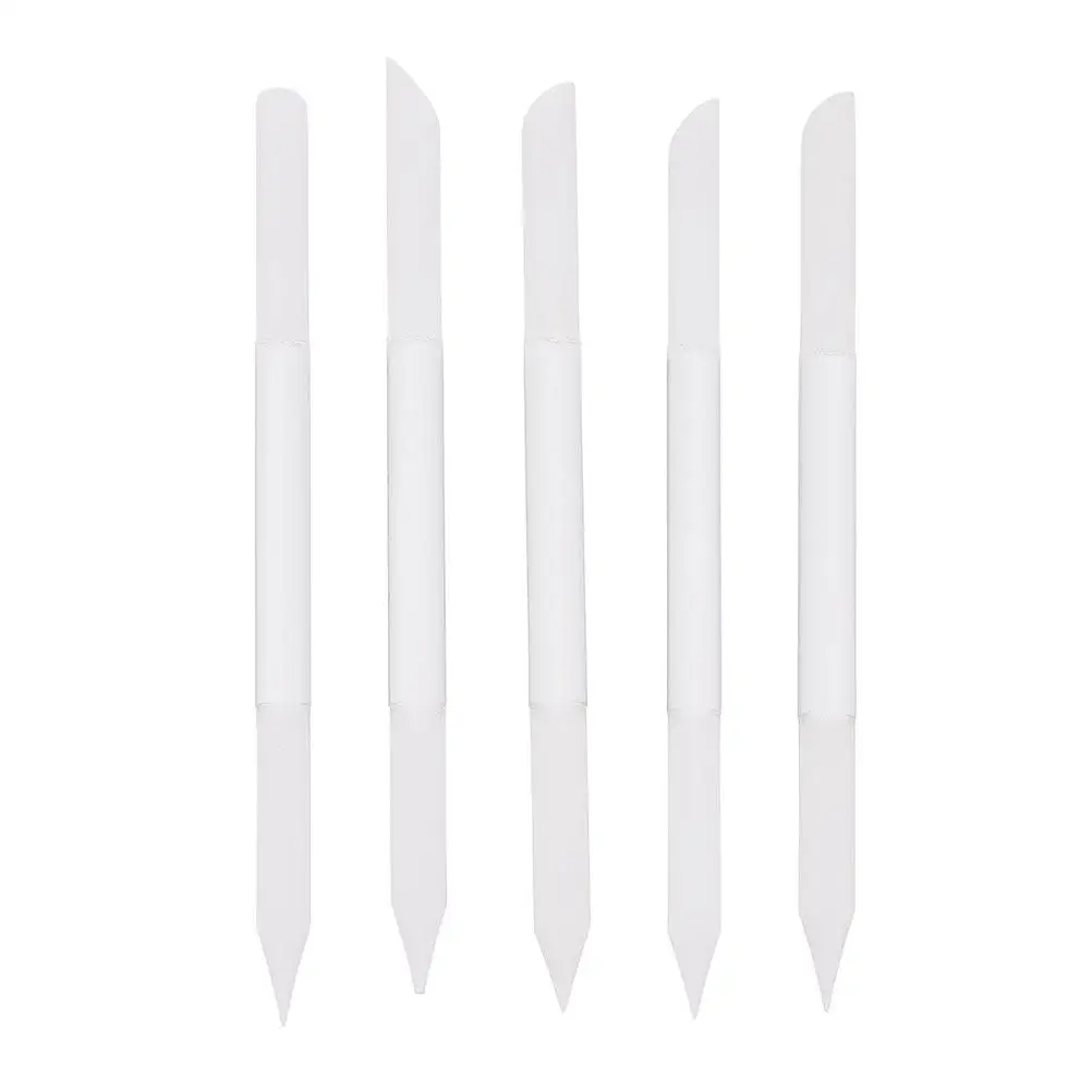 5Pcs Glass Nail Files Set Double Sided Crystal Nail Buffer for Natural False Nails Shaping Smoothing Manicure Files Salon Travel