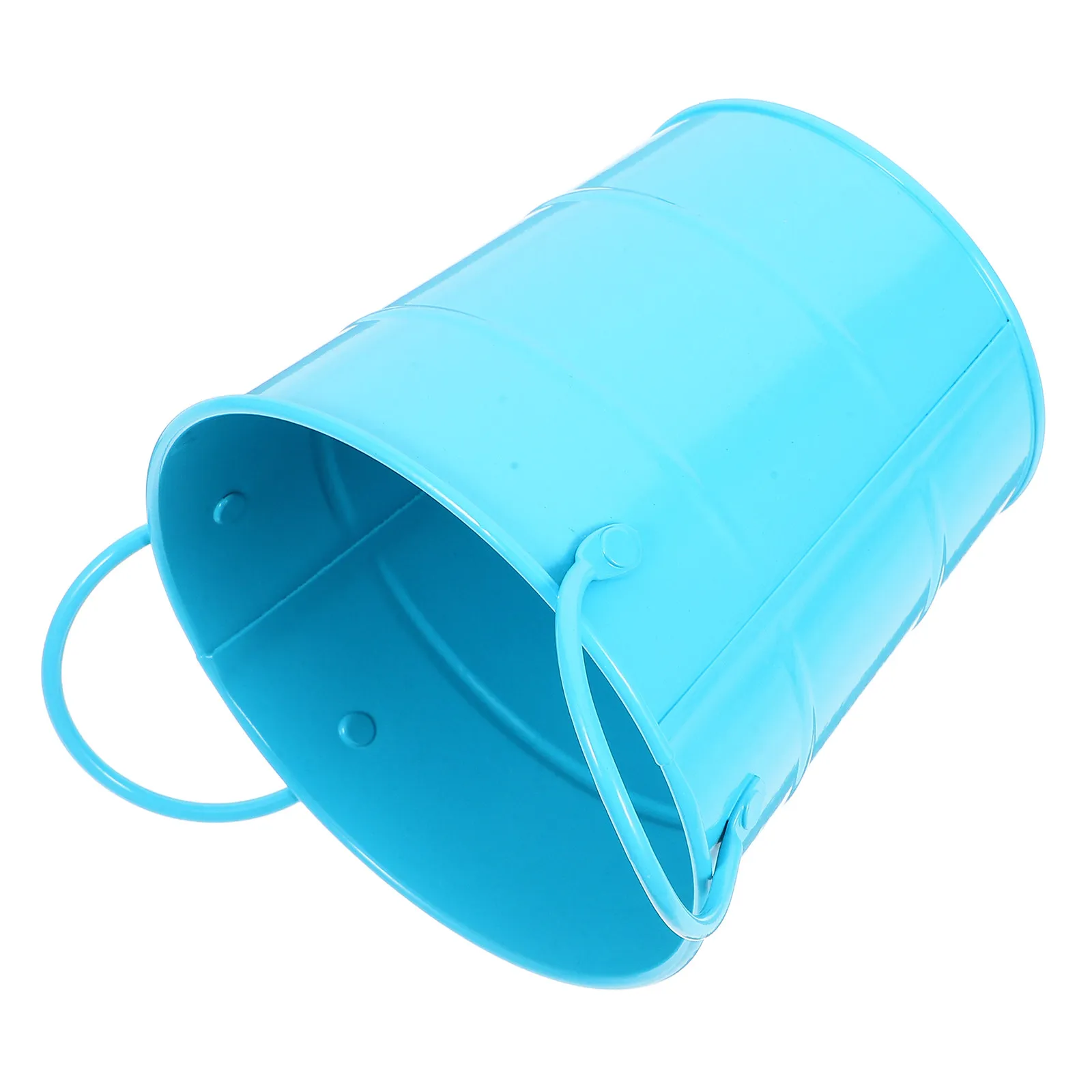 Metal Bucket Pen Holder Small Contemporary Desk Organizer Pencil Cup for Office Brush Sundries Container Desk Trinkets