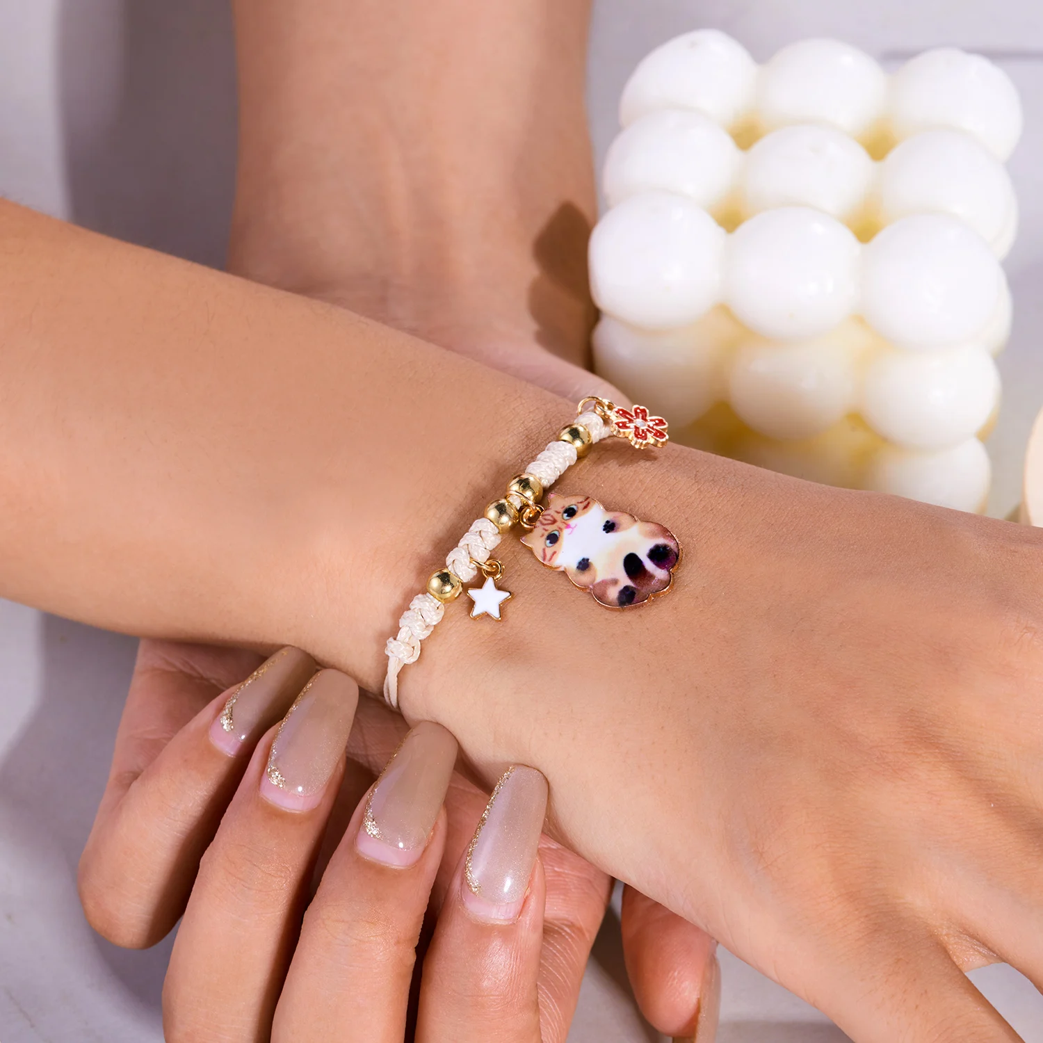 South Korea\'s New Cute Cartoon Animal Cat Bracelet Male And Female Lovely Fashion Charm Party Friendship Lucky Jewelry