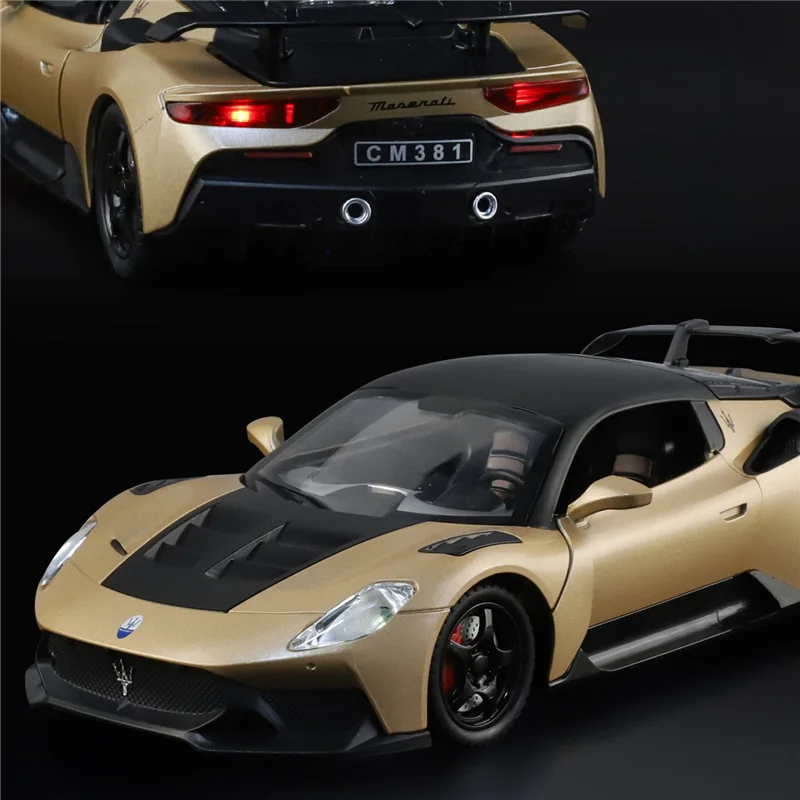 1:24 MC20 GT2 Stradale Legierung Sportwagen Modell Diecast Metall Track Racing Fahrzeuge Auto Modell Simulation Sound Licht Kinder Spielzeug Geschenk