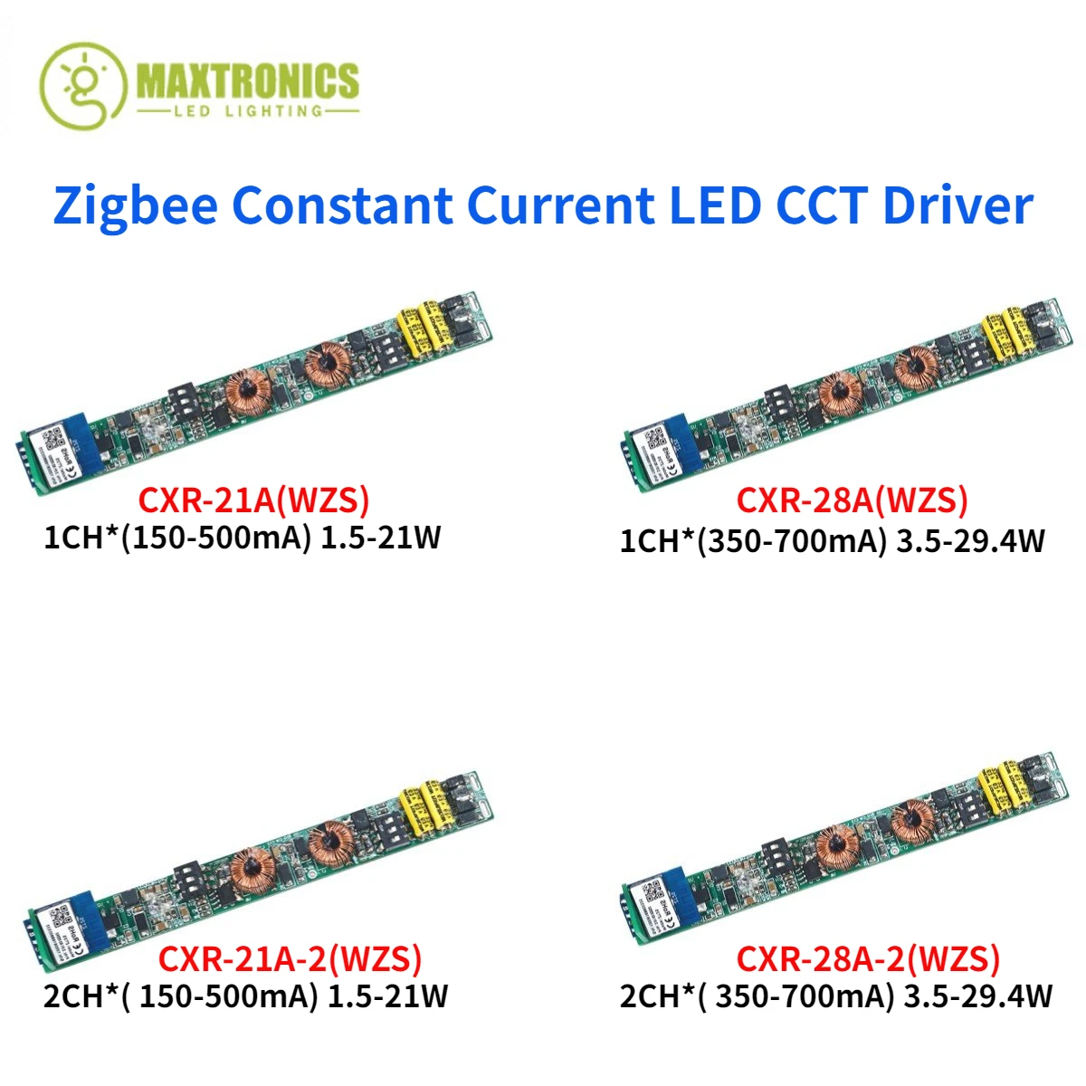 10-42VDC Zigbee Constant Current LED Driver 1CH/2CH*（150-500MA or 350-700MA）With Tuya APP Voice Control For Magnetic Linear Lamp